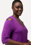 Топ с длинными рукавами Ulla Popken, фиолетовый - фото 4