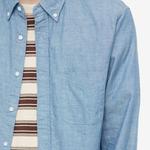 Рубашка Beams Plus Button Down Chambray Shirt - фото 5