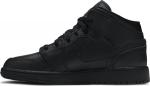 Кроссовки Air Jordan 1 Mid GS Triple Black 2020, черный - фото 3