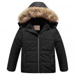 Детская лыжная зимняя куртка со съемным капюшоном Chrisuno, черный - фото