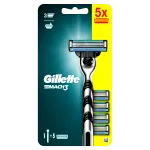 Gillette Mach3 бритва, 1 шт + лезвия, 5 шт/1 упаковка - фото 2