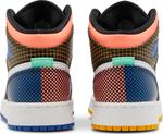Кроссовки Air Jordan 1 Mid MMD GS Multi Grid, черный - фото 6