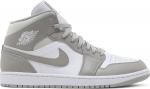 Кроссовки Air Jordan 1 Mid College Grey, серый - фото