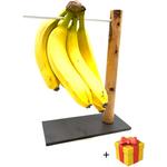 Ощутите оливковое дерево: фруктовая чаша Держатель для бананов/винограда из оливкового дерева, 1 шт., из комбинированного материала, бережное хранение, предотвращает вмятины и способствует дозреванию Olivenholz-Erleben, коричневый - фото