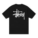 Футболка Stussy Basic, окрашенная в пигмент, черная - фото 2