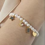 Браслет Tous Nocturne With Silver Vermeil And Diamonds, жемчуг - фото 4