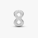 Шарм Pandora Textured Infinity Symbol Mini, серебро - фото 2