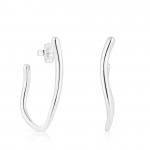 Серьги-кольца Tous Hav Wave-shaped New, серебро - фото