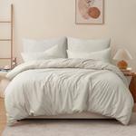 Комплект постельного белья RUIKASI, 3 предмета, 200х200/80x80, бежевый - фото 2