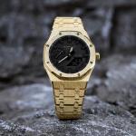 CASIO Retrofit Series GA 2100 Collection Electronic Movement Metal Strap Watch Unisex Black Dial - фото 8