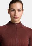 Топ OYSHO LONG-SLEEVED TECHNICAL, Mottled Brown - фото 3