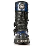 Ботинки 107-C5 с черепом и шнуровкой New Rock, черный - фото 4