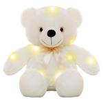 Светящийся плюшевый мишка Barbne, белый - фото