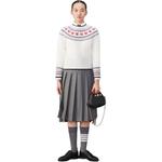 THOM BROWNE Розовая полосатая пуловер - фото 4