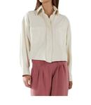 Кроп-рубашка Coopa Oversized цвета слоновой кости LES TIEN - фото