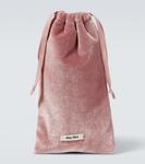 Овальные солнцезащитные очки Logo Miu Miu, Gold Grey - фото 5