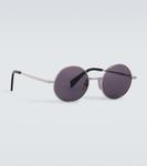 Круглые солнцезащитные очки Celine Eyewear, Shiny Palladium / Smoke - фото 4