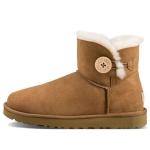 Кроссовки (WMNS) UGG Mini Bailey Button II Boot Fleece Lined, цвет chestnut - фото