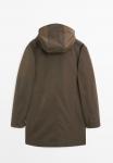 Пальто Massimo Dutti LONG TECHNICAL WITH INTERIOR , Mottled Brown - фото 6