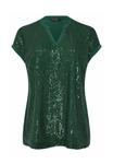 Блуза Evans PLUS SIZE SEQUIN, Green/Dark Green - фото 5