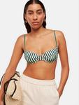 Полосатый топ бикини Whistles, Green/White - фото 4