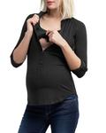 Топ для беременных и кормящих Nom Maternity Amelie, черный - фото 4