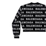 Свитер женский Balenciaga Logo Intarsia, черный - фото 3