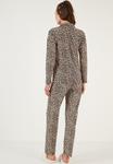 Пижамный комплект REGULAR FIT SET LELA, коричневый - фото 6