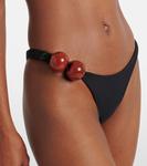 Мраморные бикини-трусики Same, Faux Suede Black - фото 4