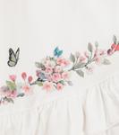 Топ из хлопкового джерси с принтом Monnalisa, кремовый - фото 3