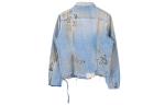 Куртка men's graffiti denim blue jacket Off-White, синий - фото 2