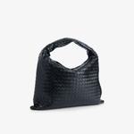 Сумка-Тоут из кожи Hop Bottega Veneta, черный - фото 3