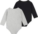 Комплект из 2 детских боди Levi's Unisex, Grey Heather/Black - фото 2