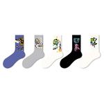 Унисекс носки до середины икры JKN, 5 пар (Граффити сетчатый стиль A комплект) - фото 3