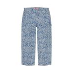 Брюки Supreme Script Jacquard Double Knee Denim Painter Pant, Washed Blue - фото