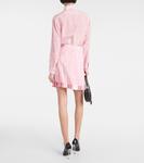 Мини-юбка barocco со складками Versace, розовый - фото 3