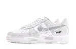 Nike Кроссовки Air Force 1 Coverage Low top Skateboard Shoes Unisex белый серый - фото 4