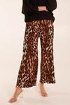 Плиссированные брюки с абстрактным рисунком гепарда Blue Vanilla, коричневый - фото 4