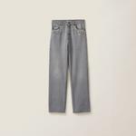 Джинсовые брюки MIU MIU, серый - фото