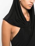 Драпированное платье мини без рукавов THE ANDAMANE, черный - фото 6