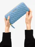Плетеный кошелек Miu Miu, синий - фото 4