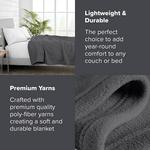 Полярное флисовое одеяло Bare Home, цвет Light Blue - фото 3