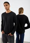 Топ YOURTURN SLOUCHY LONG SLEEVED TOP WITH POCKET UNISEX, True Black/Black - фото 4