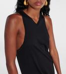 Длинное платье Vernetta из хлопкового джерси Khaite, черный - фото 4