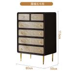 Yu Senyi Комод черный для спальни, 5 ящиков - фото