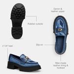 Женские лоферы COACH Leah на платформе, Denim - фото 3