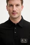 Хлопковое поло Armani Exchange, черный - фото 4