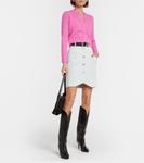 Мини-юбка из денима Sabel с высокой талией Marant Etoile, Aqua - фото 2