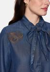 Блуза Marc Cain Button-down blouse, Indigo Blue/Blue - фото 4
