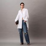 Calvin Klein SS25 платье с длинными рукавами женское Moon White - фото 6